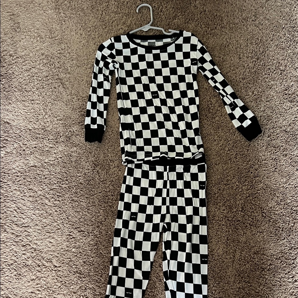 Little Sleepies Checkered Pajama Set 3T